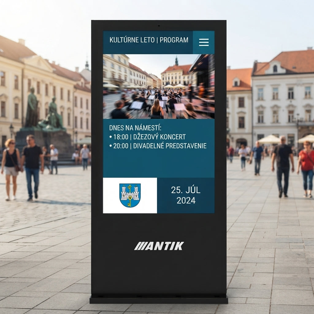 ANTIK Exteriérový 75" displej - obojstranný