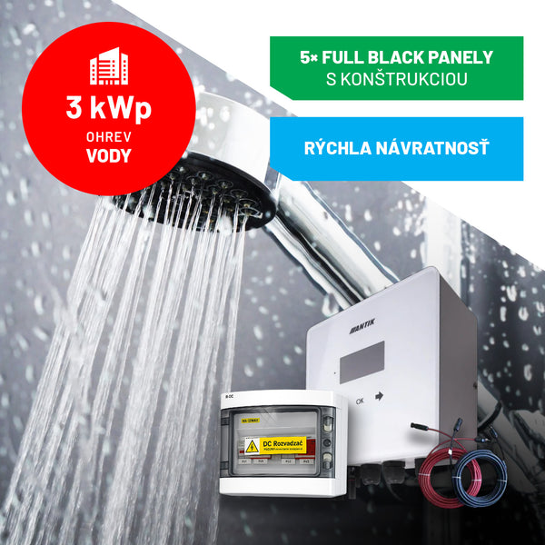 ANTIK DC OHREV VODY NA FOTOVOLTIKU 3 kWp